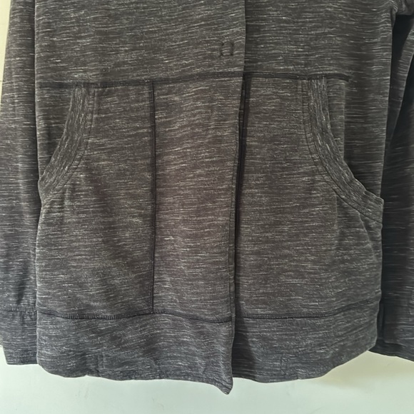 Lululemon 4 Find Your Centre Wrap Heathered Marled Black Stretch French … - Picture 6 of 15